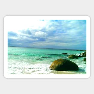 rocky ocean view Sticker